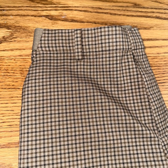 NWOT Uniqlo Plaid Checkered Trouser Work Pants with stretchy elastic waist - Picture 4 of 6